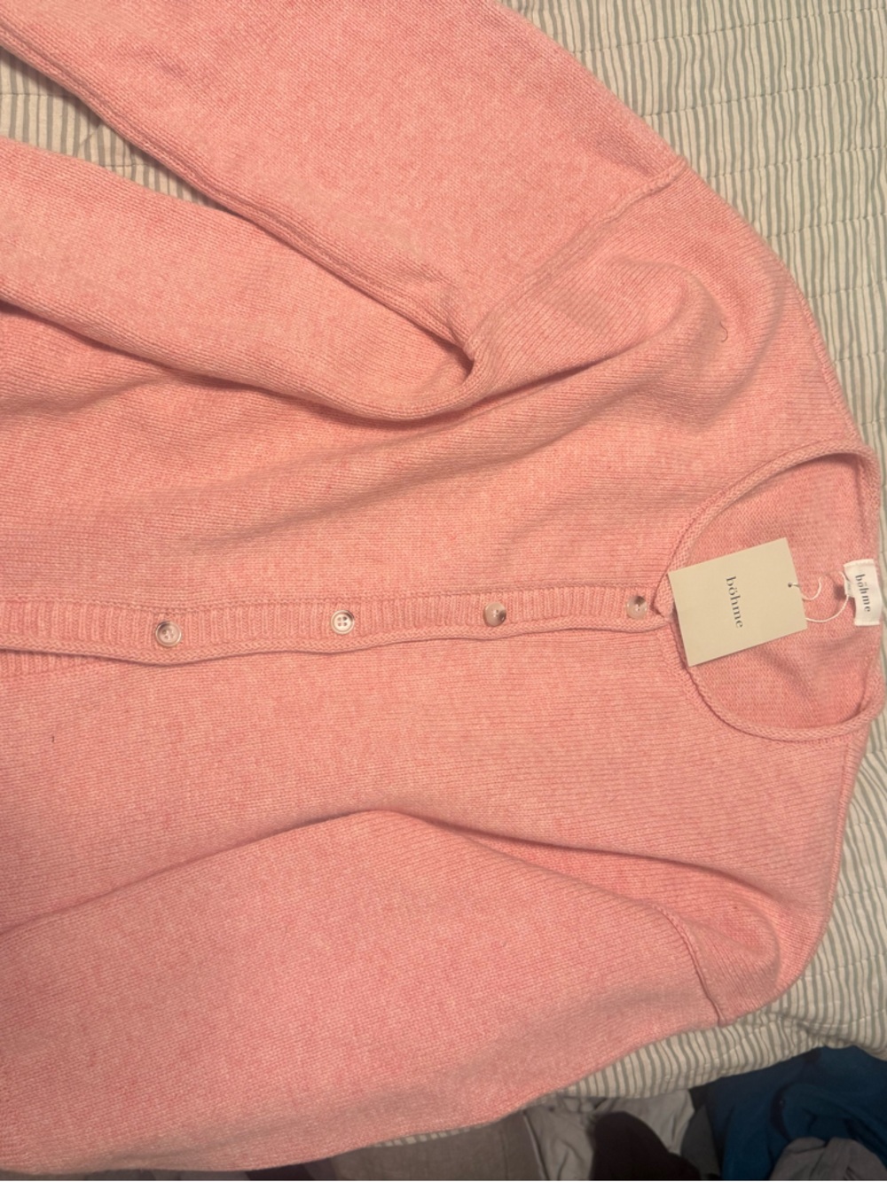 Loulou Studio Soft Pink Button-Up Cashmere-Blend Cardigan